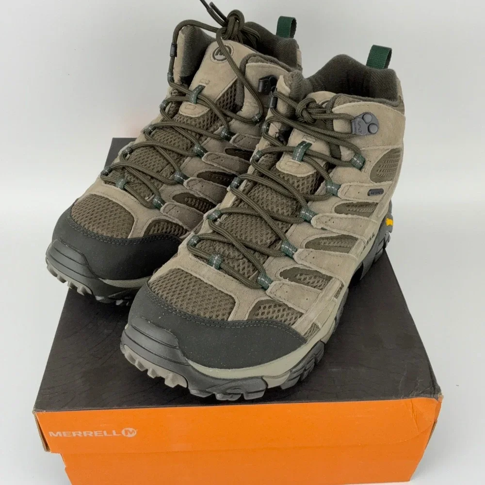 Merrell Moab 2 Mid WP Mens Hiking Boots Boulder J033323W Size 13 Wide Waterproof